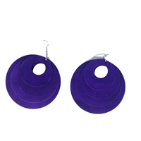 LAYERED CIRCLE Wooden Earrings