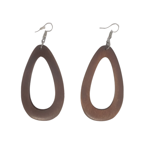 HOOP Wooden Earrings