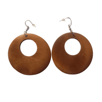 Donut Wooden Earrings